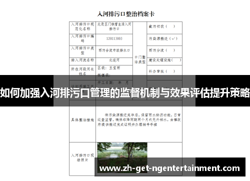 如何加强入河排污口管理的监督机制与效果评估提升策略