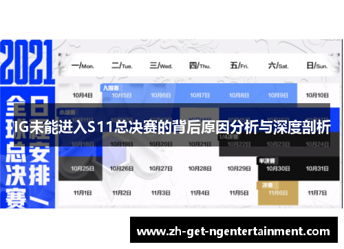 IG未能进入S11总决赛的背后原因分析与深度剖析